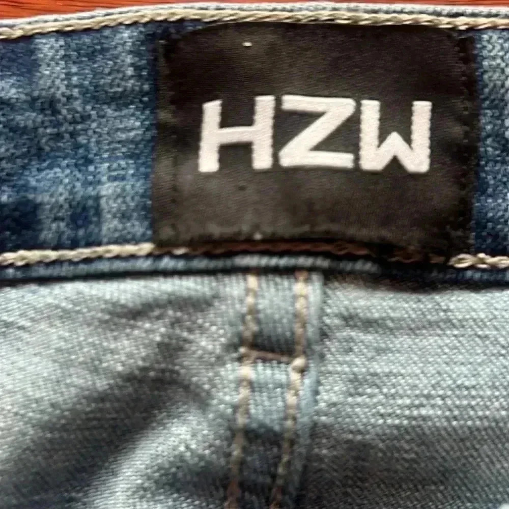 HZW, Women's Yellow Highlighted Distressed, Jeans, Size 32 - Picture 4 of 7